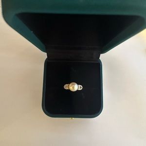 Fresh water pearl ring, 925 silver